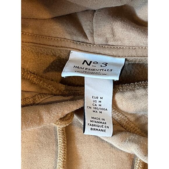 H&M Essentials Beige Relaxed Hoodie Mens M - Picture 3 of 3
